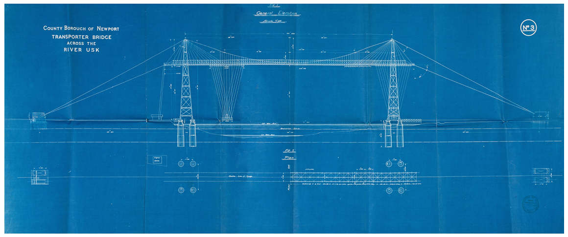 Newport Transporter Bridge General Elevation No 3