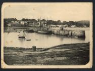 Saundersfoot harbour and village.