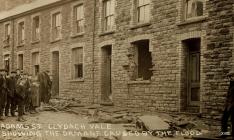 Adams Street, Clydach Vale, Showing the Damage...