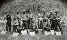 Group Coal Trimmers at the Cambrian Colliery,...
