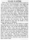Killed in Action - Glamorgan Gazette 17-09-1915