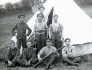 Soldiers at the Llanidloes Military Camp c1910...