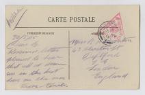Postcard from Charlie to Blanch N Wooton,  sent...