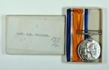 Medal Rhyfel Brydeinig yn perthyn i Lt William...