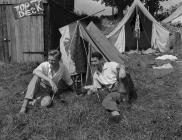 Camping at "Gwersyll y Werin", 1959...