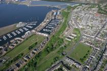 Aerial photo of Penarth marina