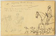 Sketches depicting the Anglesey Hunt Week...