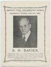 Election pamphlet for S. O. Davies in Merthyr...