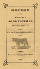 Report of the Anglesey Agricultural Society,...