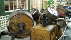 A collection of butter making churns 