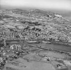 Aerial view of Holyhead showing football ground