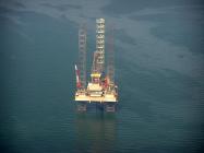 Oil rig in the Conwy Bay off Penmaenmawr