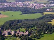 Penrhyn Castle and Bangor in distance