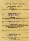 Inside page from Ration Book during World War 2. 