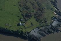 Flat Holm Island, grange and gun batteries on west