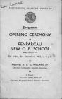 Programme for opening of Llwyn-yr-eos school, 1952