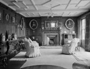 Broughton Hall, south east drawing room, 1956