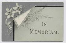 Memorial card, 1892 [image 1 of 2]