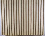 Wool blanket featuring brown stripes on a cream...