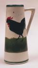 Spill jug with cock and hen pattern, painted at...