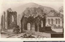  Strata Florida Abbey, engraving dated 1741