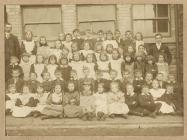 Pupils and teacher, Blaentillery Mixed School,...