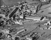 Aerial photograph of Whitland Creamery, 1955