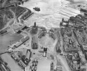 Aerial view of Cardiff Docks taken in 1929