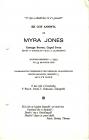 Order of Service for funeral of Myra Jones