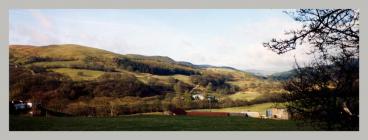 Cwmystwyth panoramic view down the valley