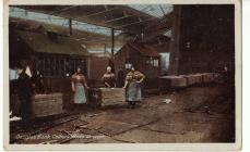 Postcard of Douglas Bank colliery girls