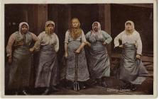 Postcard of colliery lasses