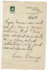 Letter of reference for Megan Davies, 1935