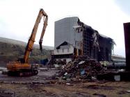 Ebbw Vale steelworks site during demolition 