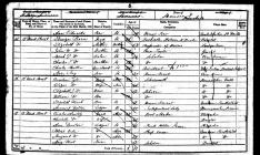 1851 Census entry for Ebenezer Pearse, 17 Wind St