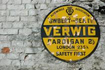 A sign in the village of Verwig, Ceredigion