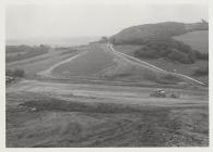 M4 motorway under construction, Coity, 1979