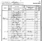 1841 Census entry - Francis Family, Morris Lane