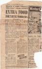 Newspaper cutting, World War Two advice