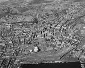 Aerial photograph showing Swansea in 1968