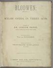 Extract from 'Blodwen', an opera by...