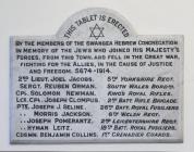 1914 war memorial to Swansea Hebrew Congregation