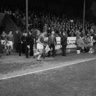 John Charles leading Cardiff out to Farrar Road