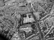 Aerial view of Caernarfon Town, 1990