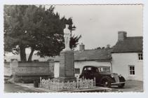 Postcard of the War Memorial, Llangeitho