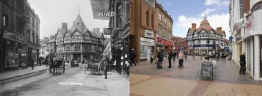 Then & Now: Hope Street, Wrexham