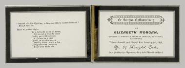 Memorial Card details for Elizabeth Morgan