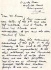 D M Llewelyn letter thanking Zoar chapel, 1918