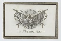 A Memorial Card to Pte. Thomas Henry Morgan,...