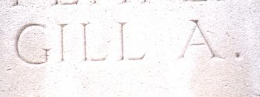 Albert Gill's name on the Thiepval Memorial